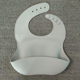 Soft Waterproof Silicone Baby Bib with Food Catcher, Baby Silicone Bib