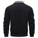 Winter Lapel Fleece Jacket With Pockets Warm Thicken Cotton Coat Men's Clothing