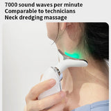 Neck Face Beauty Device Colorful LED Photon Therapy Skin Tighten Reduce Double Chin Anti Wrinkle Remove Lifting Massager